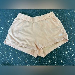 North Face Orange Sweat Shorts